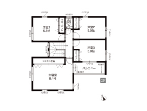 コーディネートパターンNo.05 参考間取り2階