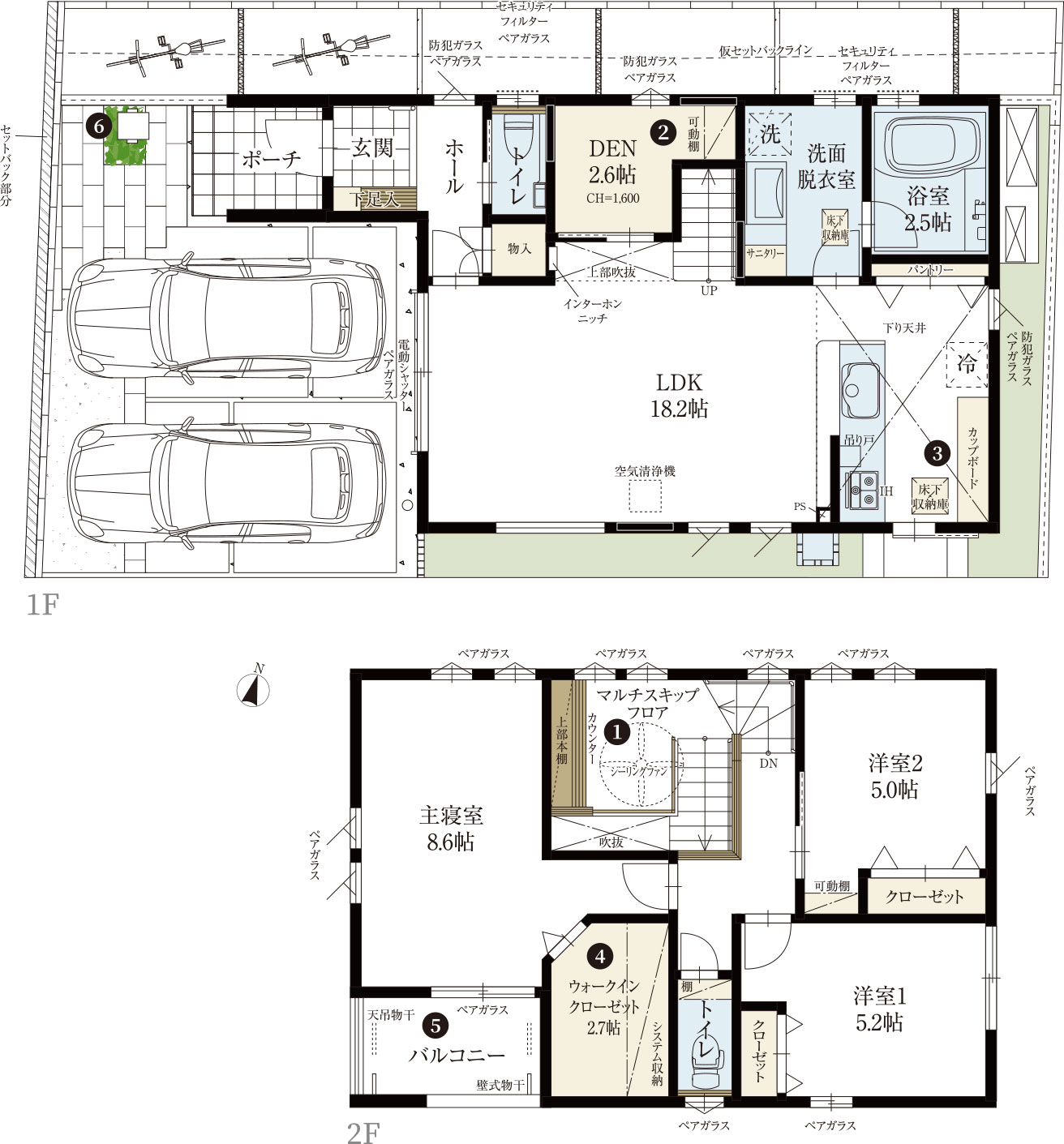 福岡市早良区原の新築戸建分譲住宅 ヴェルコート 間取り図